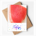 thumbnail image 1 of Salmon Sashi Meat Food Texture Welcome Back Greeting Cards Envelopes Blank, 1 of 3