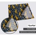 thumbnail image 3 of Vargottam Cheetah & Monstera Print Design Cotton Canvas Napkin - Set of 12, 20-Inch Elegant Blue Cloth Napkin, Perfect for Harvest Dinner, Thanksgiving, Farmhouse - Machine Washable, 3 of 7