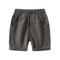 thumbnail image 3 of HAOTAGS School Uniform Shorts for Boys(2–8) Mid-Length Solid Casual Summer Soft Cotton Shorts With Functional Front Pockets Green Size 2-3 Years, 3 of 9