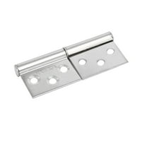 3-inch Length Metal Two Leaves Lift Off Detachable Flag Hinge Silver Tone