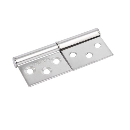 3-inch Length Metal Two Leaves Lift Off Detachable Flag Hinge Silver Tone