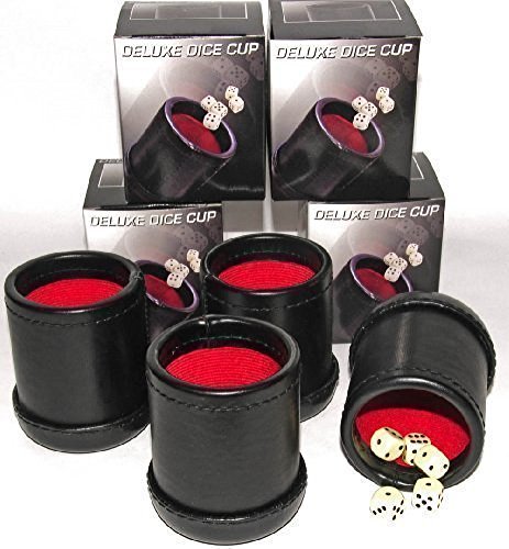 5 Deluxe Dice Cup Cups /& Dice Set