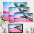 thumbnail image 4 of Designart 'Vivid Sunset Landscape With Swing and Palm' Nautical & Coastal Framed Canvas Wall Art Print, 4 of 5