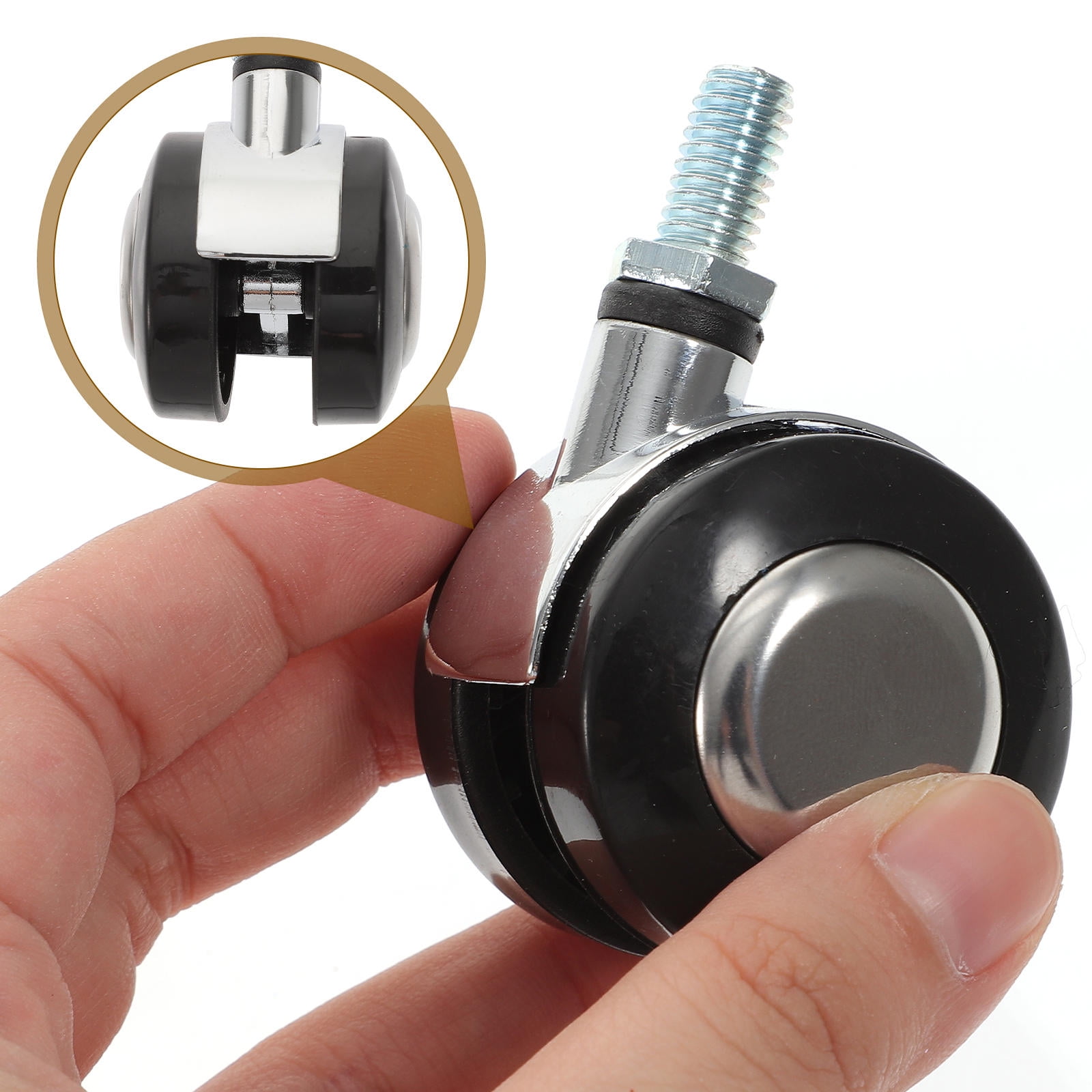 Tineasur 4pcs Plastic Caster Wheel Replacement for Furniture Caster Wheels Assorted Color Indoor Use