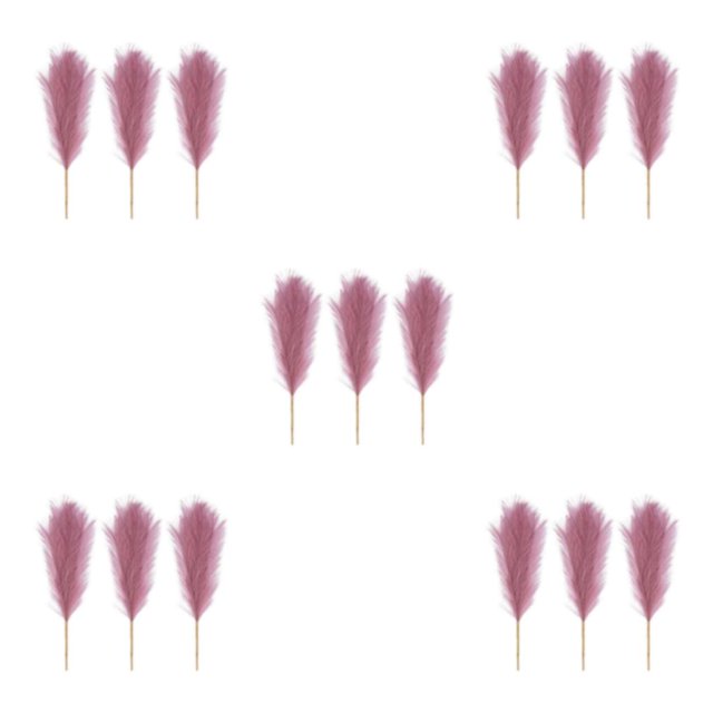 kurtrusly 3pieces Add Touch Of Glamour With Pampas Reed Decoration Non-shedding And No Pinkish Purple 5Set