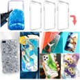 thumbnail image 1 of 3 Pcs Étui de Téléphone en Résine Époxy Personnalisée DIY Étui en Silicone pour iPhone X/TP (Note : les Produits Ne Sont Pas des Moules en Résine, Ils Sont 2 Pcs Pare-Chocs Doux et 1 pcs Étui de Téléphone Rigide avec Design de Rainure Spécial), 1 of 5