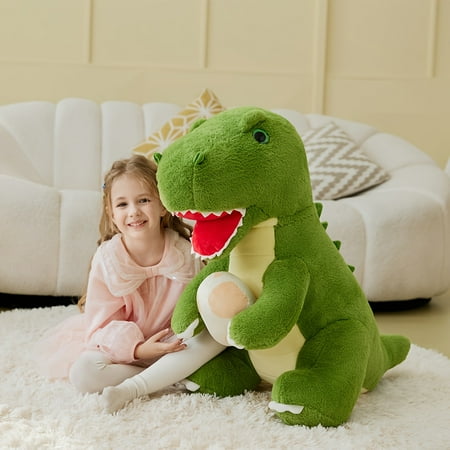 FortuneKey Trading 23.5" Giant T-rex Dinosaur Stuffed Animal Plush Toy, Big Large Jumbo Soft Toys, Cute Huge Size Fluffy Plushy Fat Plushie, Gifts For Kids