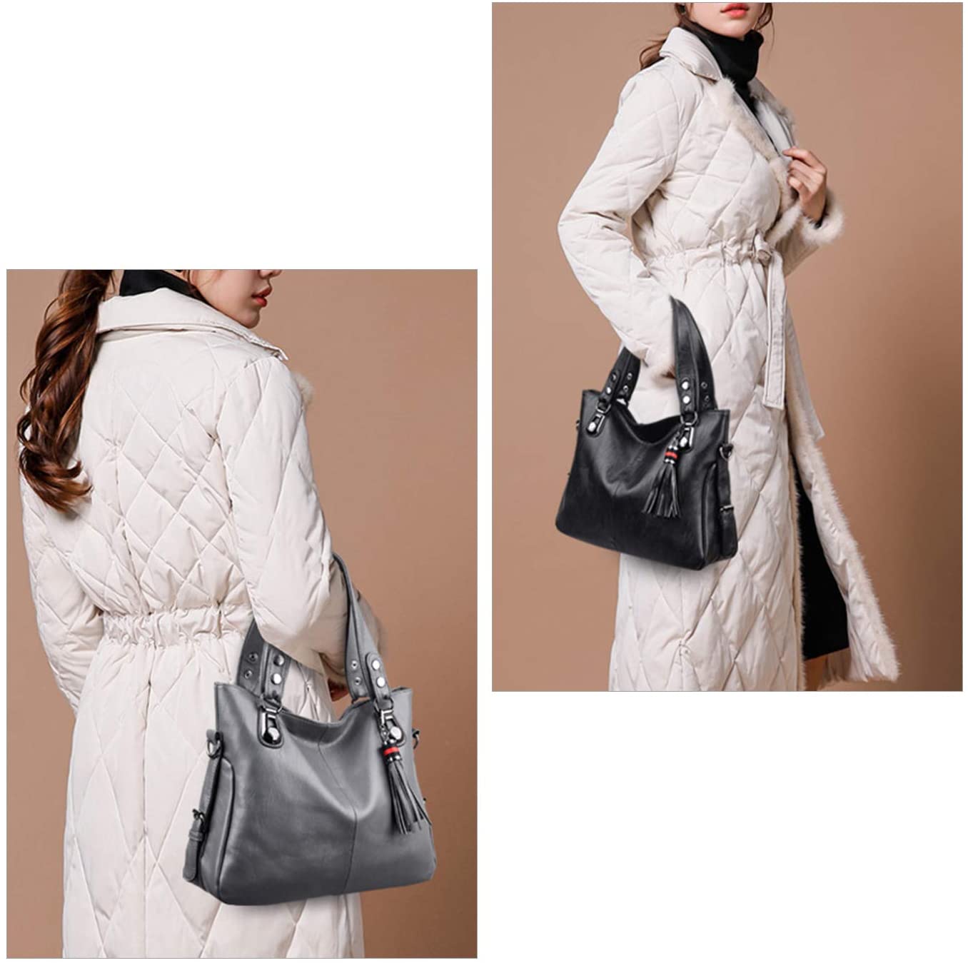 Purses and Handbags Fashion Tote Bags Shoulder Bag Satchel Bags Purse Set  for Women-Black - Walmart.com