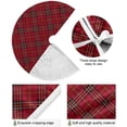thumbnail image 2 of FMSHPON RedBlack Plaid Pattern Xmas Christmas Tree Skirt Stand Mat for Holiday Party Decoration Indoor Outdoor 48 inches, 2 of 6