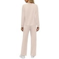 thumbnail image 6 of Fantaslook Two Piece Lounge Sets for Women Fall Outfits Long Sleeve Tops Wide Leg Pants Matching Sets Vacation Travel Outfits, 6 of 10
