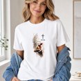thumbnail image 3 of Jollimate Reaching Hand of Jesus T-Shirt, Jesus Is King Christian Graphic Tee, Religious Faith Shirt for Women, 3 of 6