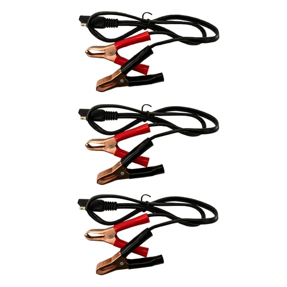 3 Motobatt Battery Alligator Clips SAE 2 pole Flat plug