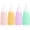 Pink, variant on Mrsdry 12 oz Condiment Squeeze Bottles For Sauces, Leak Proof Condiment Container with Extra Interchangeable lid for Oil, Honey & Dressings, 4 Pack