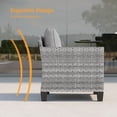 thumbnail image 3 of ACEGOSES Outdoor Patio Wicker Chairs Set of 2, Gray Rattan Seating with Thick Cushions for Lawn or Poolside, Gray, 3 of 6