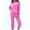 Pink, variant on Itsun Womens Sets Fall Winter Solid Casual Long Sleeve Round Neck Hooded Sweater Comfortable Warm Trousers Two-Piece Suit Black S