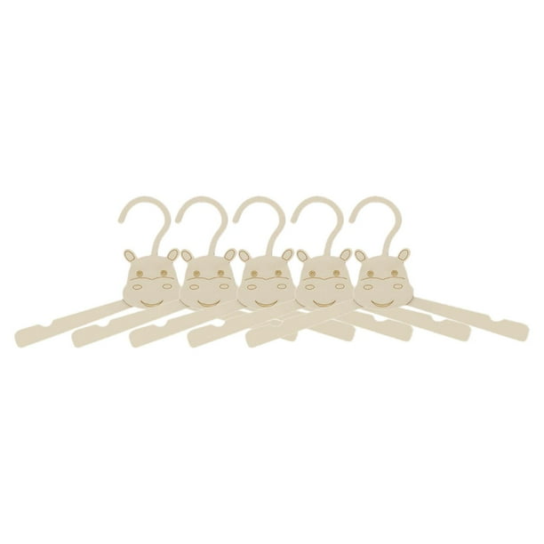 5 perchas para trajes de bebé, organizadores para pintar, estantes colgantes de madera Space Hipopótamo