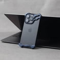 thumbnail image 1 of Metal Frameless Titanium Alloy Phone Case For iPhone 15 14 13 12 Pro Max Plus Shaped Lens Protective Film Antidrop Protective, 1 of 7