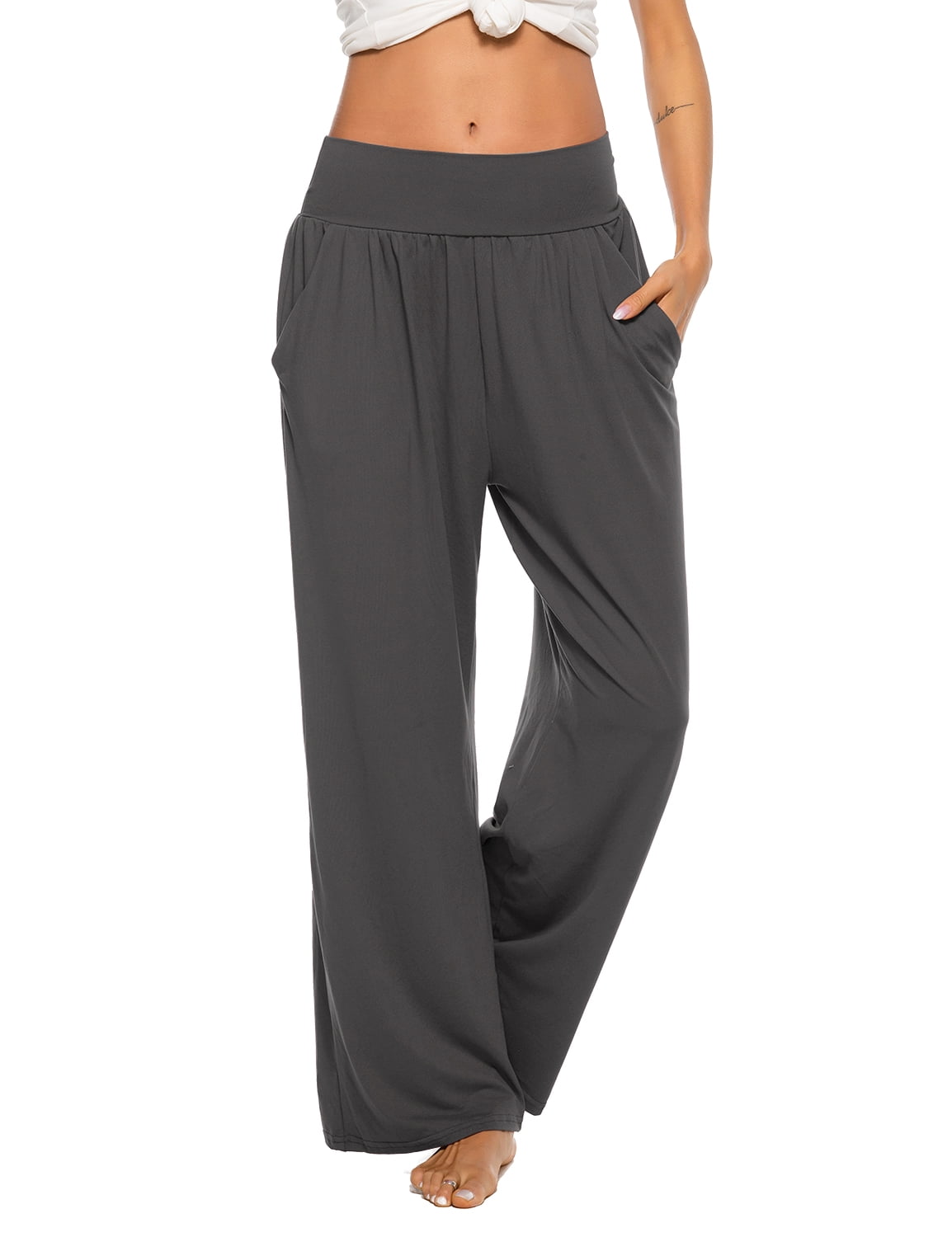 DIBAOLONG Womens Yoga Sweatpants Comfy Loose Casual Wide Leg Lounge ...