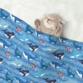 thumbnail image 2 of Naloa Blue Fish Dog Blanket, 3 Sizes Cat Blanket for Indoor Cats Large Medium Small Dog Gifts-Large, 2 of 8