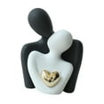 thumbnail image 1 of Estatua de pareja abrazando figura de pareja para la decoración de la sala de estar en el estante de compromiso, 1 of 9
