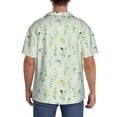 thumbnail image 3 of Balery Wildflower Watercolor 5 Camisa Casual de Manga Corta con Botones para Hombre, Texturizada, Estilo Cubano, para Playa, Verano-4X-Large, 3 of 5