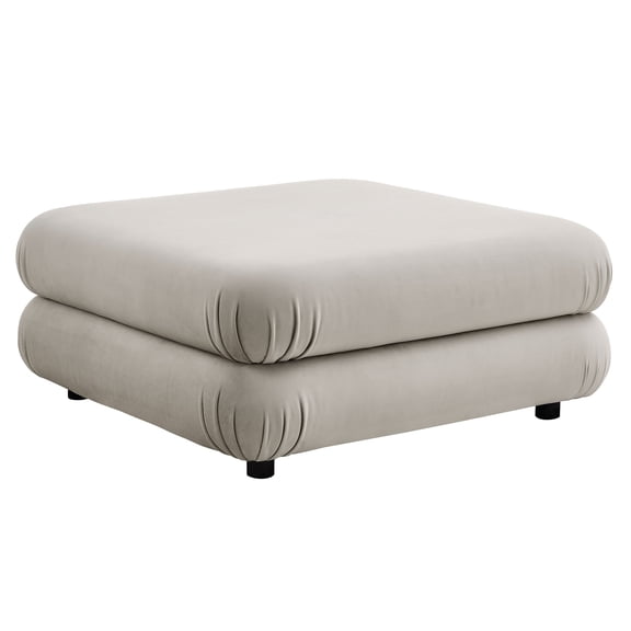 Modular Ottoman Chair, Tufted, Brown, Velvet, Living Room Lounge Cafe Lobby Hospitality Restaurant, Modern Contemporary, HB37190