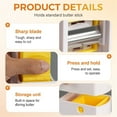 thumbnail image 3 of SQDWYGG Butter Cutter, One Click Stick Butter Cutter Slicer Single Stick, Butters Dispenser and Storage Case, Cheese Splitter with Stainless Steel Blade for Quickly Making Bread, Cakes, Breakfast,2PC, 3 of 7