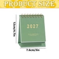 thumbnail image 3 of 2027 Mini Desk Calendar, Small Desktop Calendar, Spiral Standing Desk Calendar, Portable English Daily Monthly Calendar, Tabletop Monthly Scheduler for Home & Office Table Decoration, 3 of 4