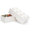 thumbnail image 2 of Room Copenhagen: LEGO Storage Brick - 8 Knobs Lid, White - 19.7 x 9.8 x 7.1", Stackable Plastic Container, Holds 1600 Blocks, Toy Home Organizer Box, 2 of 7