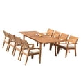 thumbnail image 1 of Grade-A Teak Dining Set: 8 Seater 9 Pc: 94" Rectangle Table And 8 Vellore Stacking Arm Chairs Outdoor Patio WholesaleTeak #51VL2009, 1 of 6