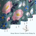 thumbnail image 6 of Pioneer Flower Floral Print Pattern Shower Curtain 84"x72", Bathroom Decorative Shower Curtain Set with 12 Hooks, Waterproof Washable, 6 of 6