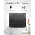thumbnail image 4 of Small RFID Wallets For Women - Leather Slim Compact Trifold Womens Wallet Credit Card Holder Mini Coin Pouch Gifts For Women, 4 of 6