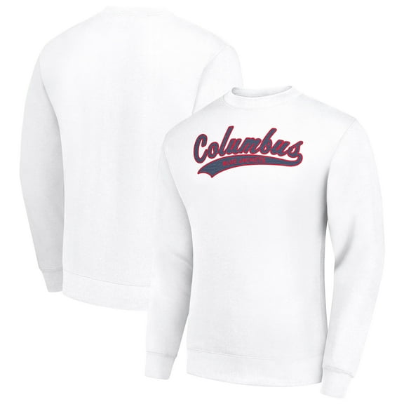 Men's Starter  White Columbus Blue Jackets Tailsweep City Pullover Sweatshirt