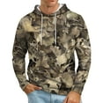 thumbnail image 2 of Men’s Camouflage Pullover Hoodie With Adjustable Drawstring Lightweight Soft Fleece Sweatshirt For Outdoor Activities,Size M-3XL, 2 of 6