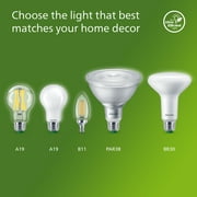 Philips Ultra Efficient LED 60-Watt A19 Light Bulb, Daylight, Clear, Dimmable, E26 Base (4-Pack)