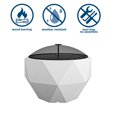 thumbnail image 5 of COSCO Outdoor 25" Geo Wood Burning Fire Pit with Rain Cover and Accessories, Ceramic, White, 5 of 12