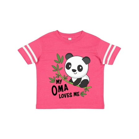 

Inktastic My Oma Loves Me- Cute Panda Gift Toddler Boy or Toddler Girl T-Shirt