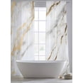 thumbnail image 5 of White Gold Marble Sheer Curtains 84 Inch Length 2 Panels Set, Abstract Simple Geometric Voile Window Treatment Rod Pocket Curtains Sheers Drapes for Bedroom/Living Room/Kitchen 52"x84"x2, 5 of 7