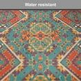 thumbnail image 7 of Turquoise Chair Seating Cushion, Indigenous Art Drawing Folk Tile Tribal, Soft Seat Pads for Office with Anti-slip Backing, 16"x16", Turquoise and Orange, by Ambesonne, 7 of 7
