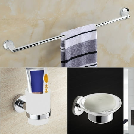 Eecoo 6pcs Wall Mount Bathroom Toilet Accessory Set Towel Eecoo 6pcs Wall Mount Bathroom Toilet Accessory Set Towel