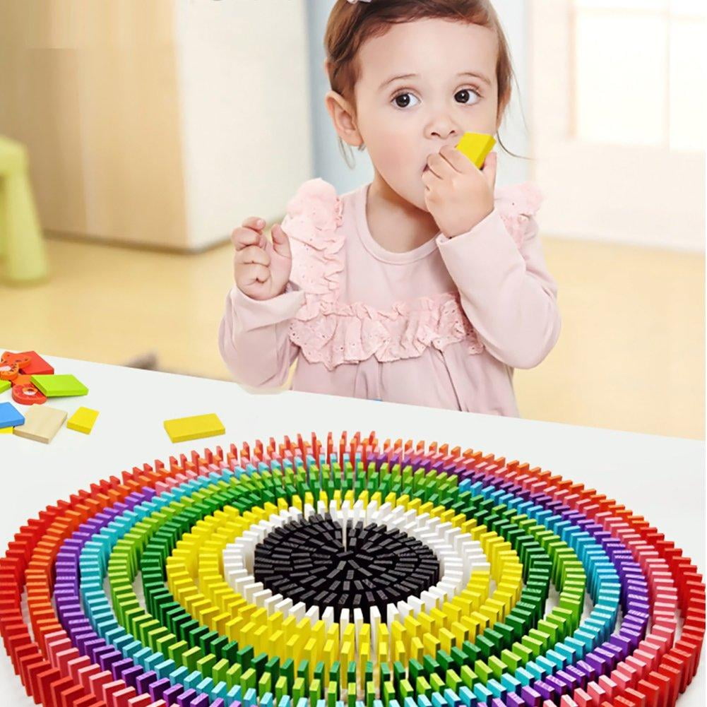 Super Domino Blocks Set 360 Pcs Colorful Wooden Domino Blocks Racing Toy Game Racing Educational Toys For Birthday Party Walmart Canada