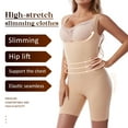 thumbnail image 2 of DREAM SLIM Tummy Control Shapewear for Women Seamless Fajas Bodysuit Open Bust Mid Thigh Body Shaper Shorts, 2 of 7