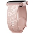 thumbnail image 1 of Correa Con Grabado Floral Compatible Con Apple Watch Band De 38 Mm, 40 Mm, 41 Mm, 42 Mm, 44 Mm, 45 Mm, 46 Mm, 49 Mm, Correa De Silicona Brillante Con Diseño De Flores Silvestres Para Iwatch Band Serie, 1 of 5