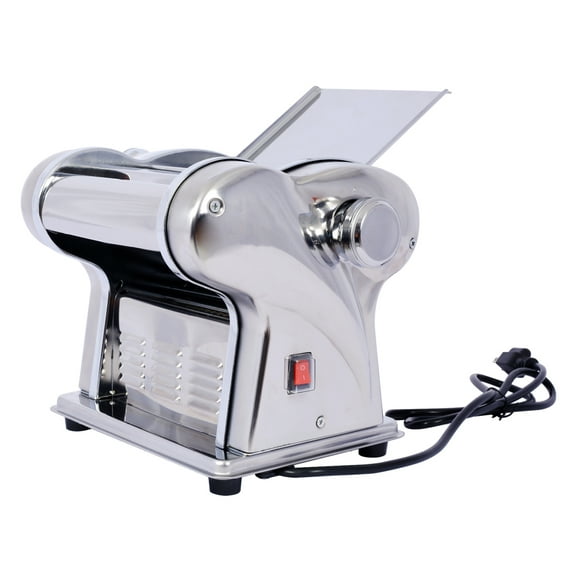 Electric Pasta Maker Noodle Maker Pasta Making Machine Dough Roller Cutter Thickness Adjustable Stainless Steel US 110V 135w 2 Blades Type 1.5mm round noodle 4mm flat noodle