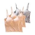 thumbnail image 1 of Économies en Liquidation! BEFOKA Débardeur d'Été pour Femmes, Débardeur Décontracté pour Femmes, 3 Pcs Débardeur Col Rond Court Rembourré Sans Armature Intégré, 1 of 4