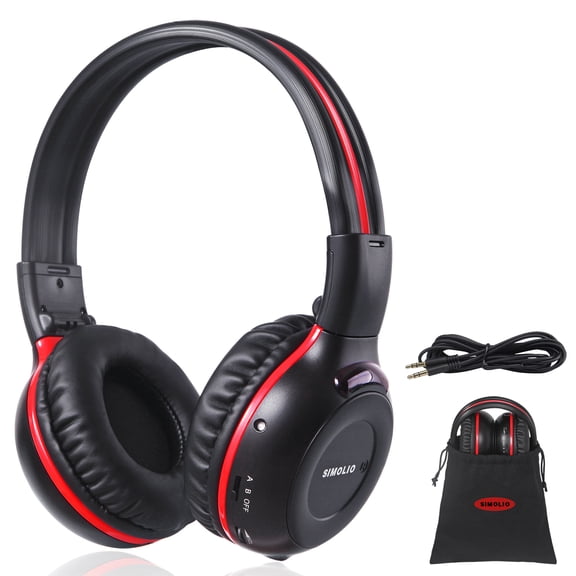 SIMOLIO IR Headphones for Car DVD, Wireless Uconnect Headphones for Kids Compatible with Honda Odyssey, Chrysler Pacifica, GMC Yukon, Toyota Sienna, Chevy Tahoe