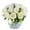 Cream, variant on Enova Home Artificial Flowers 18 Heads Silk Roses Fake Flowers Arrangement in Clear Round Glass Vase with Faux Water for Home Office Wedding Decoration (Cream)