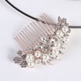 thumbnail image 4 of Miangastore Peigne de Mariée Élégant Perle Simulée Accessoires de Cheveux de Mariage (Or Rose), 4 of 8