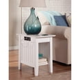 thumbnail image 3 of AFI Nantucket Table d'Appoint en Bois Massif avec Chargeur d'Appareils Intégré, Blanc, 3 of 9