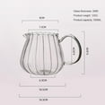 thumbnail image 2 of Creative Embossed Stripe Clear Crystal Glass Creamer Pitcher/Serving Pitcher/Sauce Pitcher/Milk Coffee Creamer Jug for Kitchen, 2 of 5